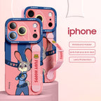 Qumi Zootopia Bileklikli Sıvı Silikon iPhone Kılıfı ürün detay ve kullanım görseli 2
