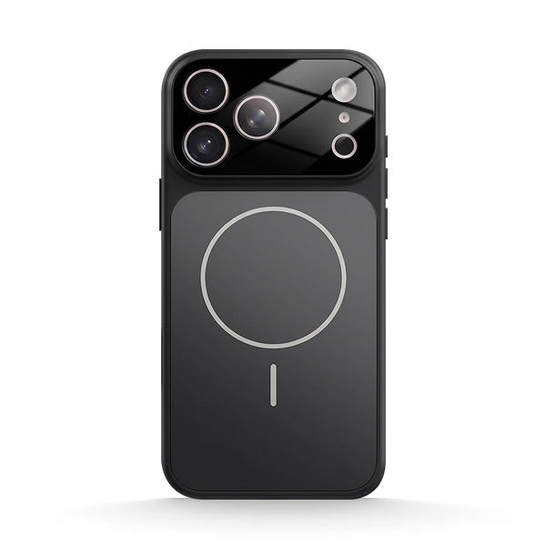 Titanyum Siyah | iPhone Buzlu Cam MagSafe Kılıf