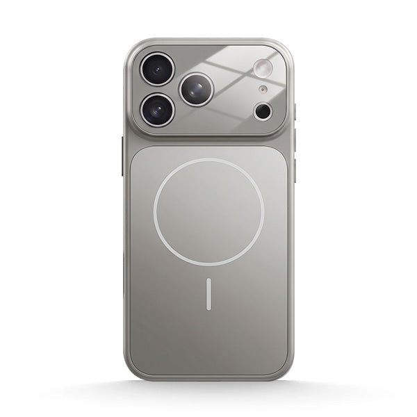 Titanyum Gri | iPhone Buzlu Cam MagSafe Kılıf