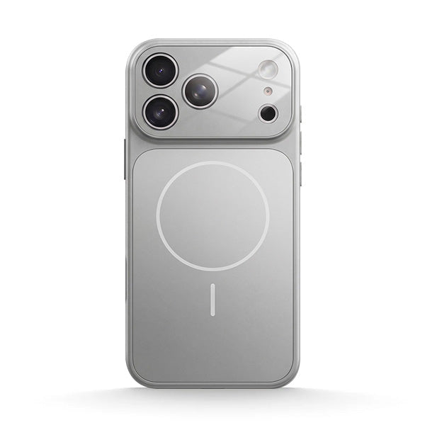 Titanyum Gümüşü | iPhone Buzlu Cam MagSafe Kılıfı