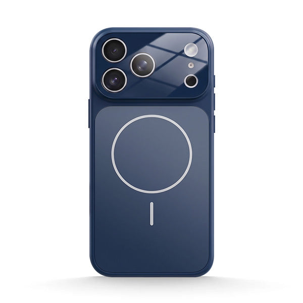 Titanyum Mavisi | iPhone Buzlu Cam MagSafe Kılıfı