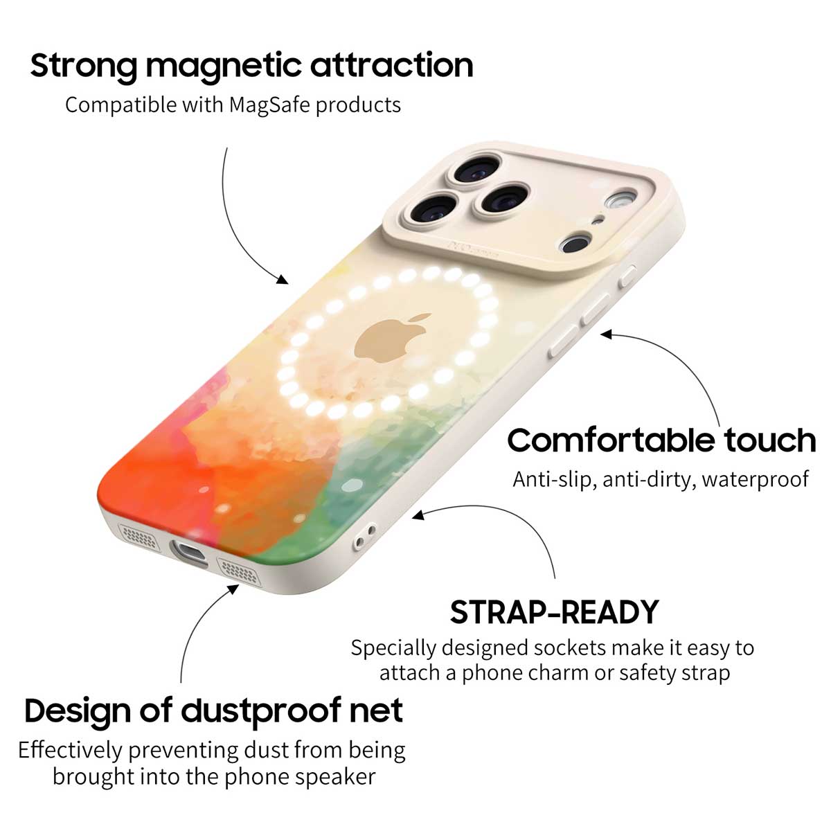 Sprinkle Gold | iPhone Serisi Darbeye Dayanıklı Koruyucu Kılıf