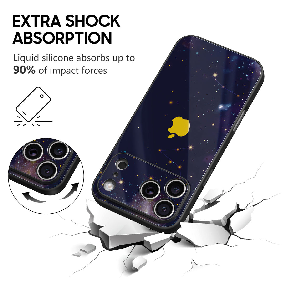 Astronomi | iPhone Serisi Darbeye Dayanıklı Koruyucu Kılıf
