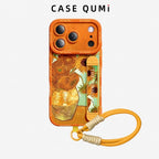Qumi Sanat Serisi Sıvı Silikon Bileklikli iPhone Kılıfı