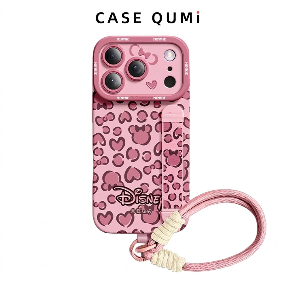 Qumi Disney Çizgi Film Desenli Bileklikli iPhone Kılıfı