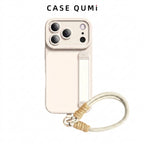 Qumi Sıvı Silikon Darbeye Dayanıklı Bileklikli iPhone Kılıfı