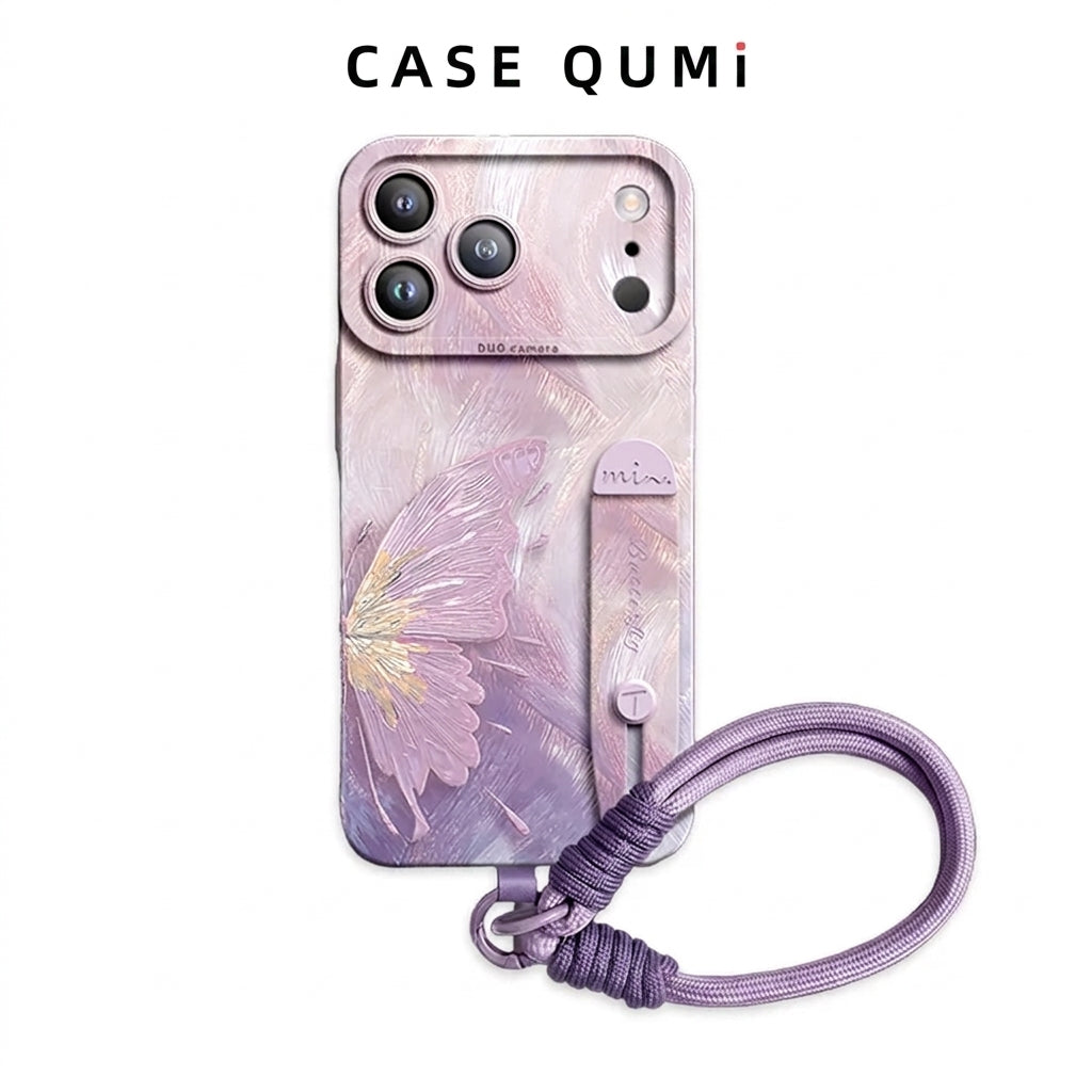 Qumi Bileklikli Sıvı Silikon iPhone Kılıfı