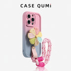Qumi Gradyan Tasarımlı Sıvı Silikon Askılı iPhone Kılıfı