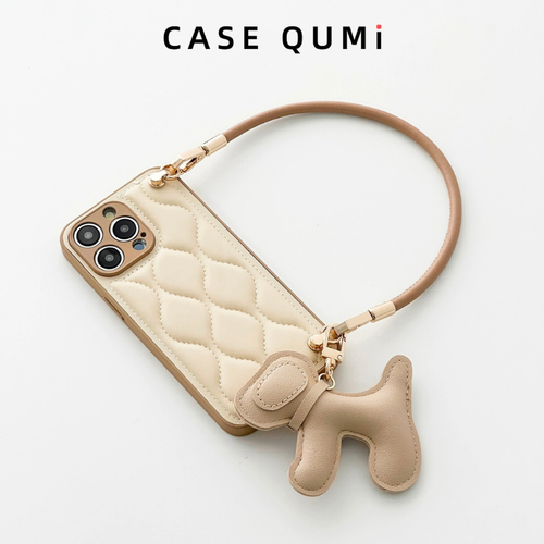 Carcasă premium pentru iPhone Bella Quilted Dog Strap