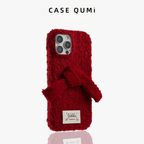 Carcasă pentru iPhone cu design de fundă roșie de Anul Nou