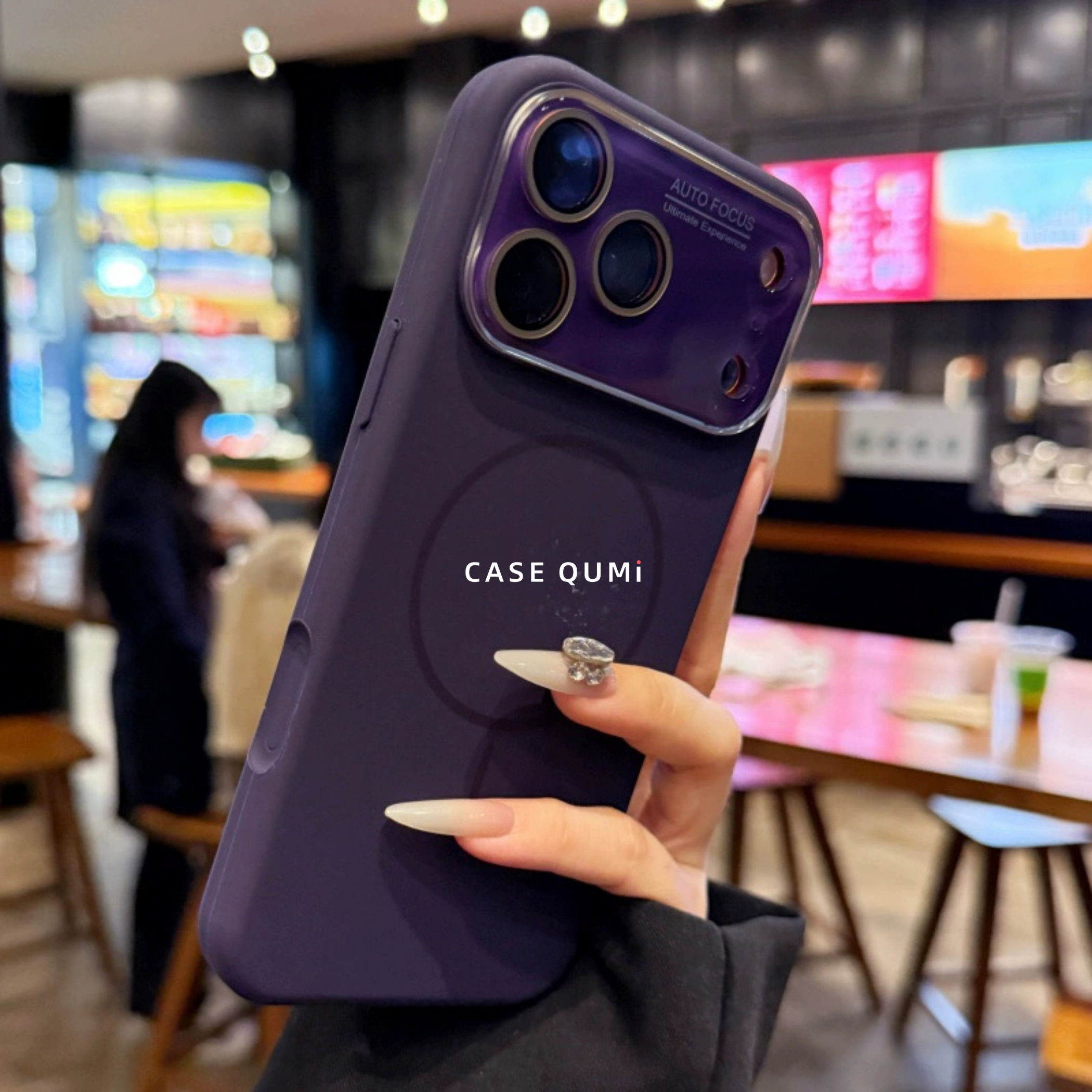 Silicone Pencere Mercek Kaplama Magsafe iPhone Case