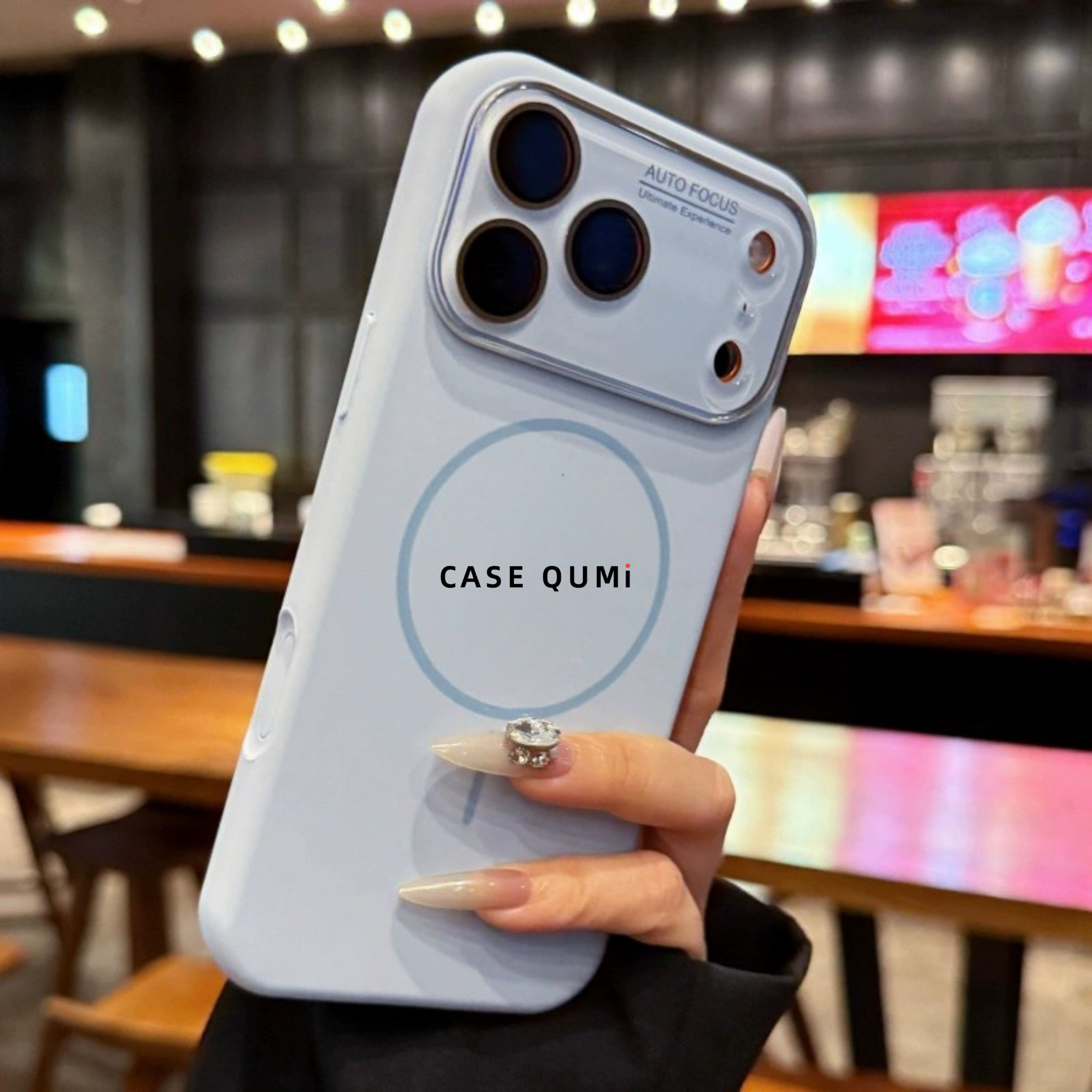 Silicone Pencere Mercek Kaplama Magsafe iPhone Case