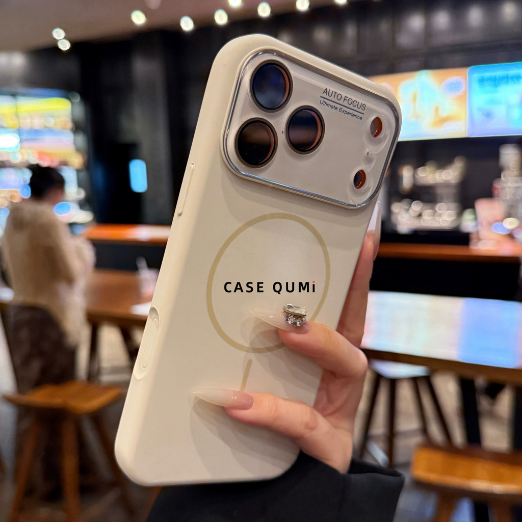Carcasă iPhone Magsafe cu înveliș din silicon pentru lentile de fereastră