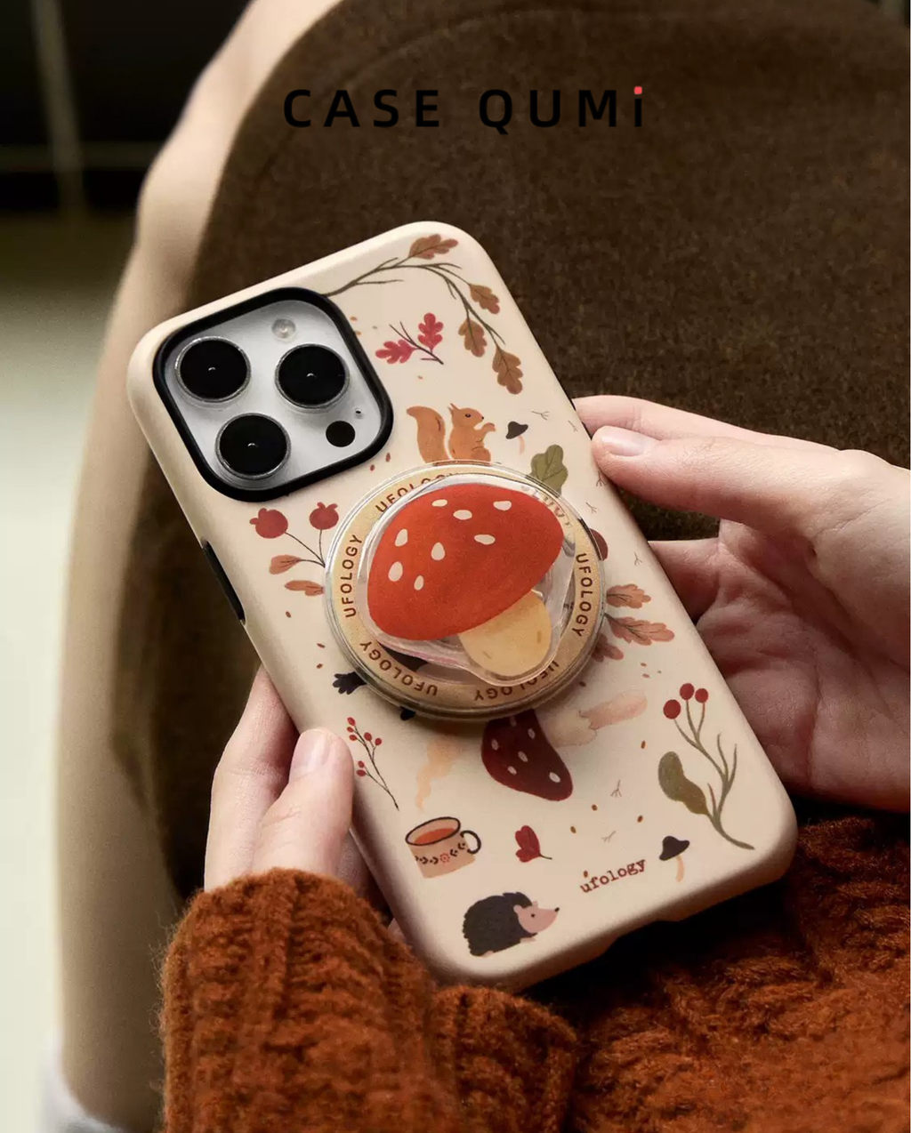 Ufology Premium Magnetic iPhone Case with Mushroom Stand