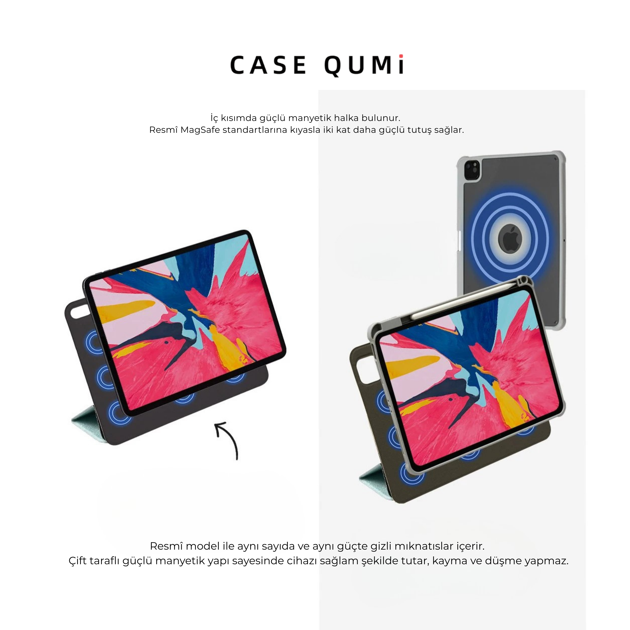 Ufology Orijinal Okyanus Mavisi Manyetik Korumalı iPad Kılıfı