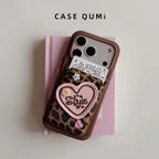 Leopard Print Heart Magsafe Magsafe Card Holder