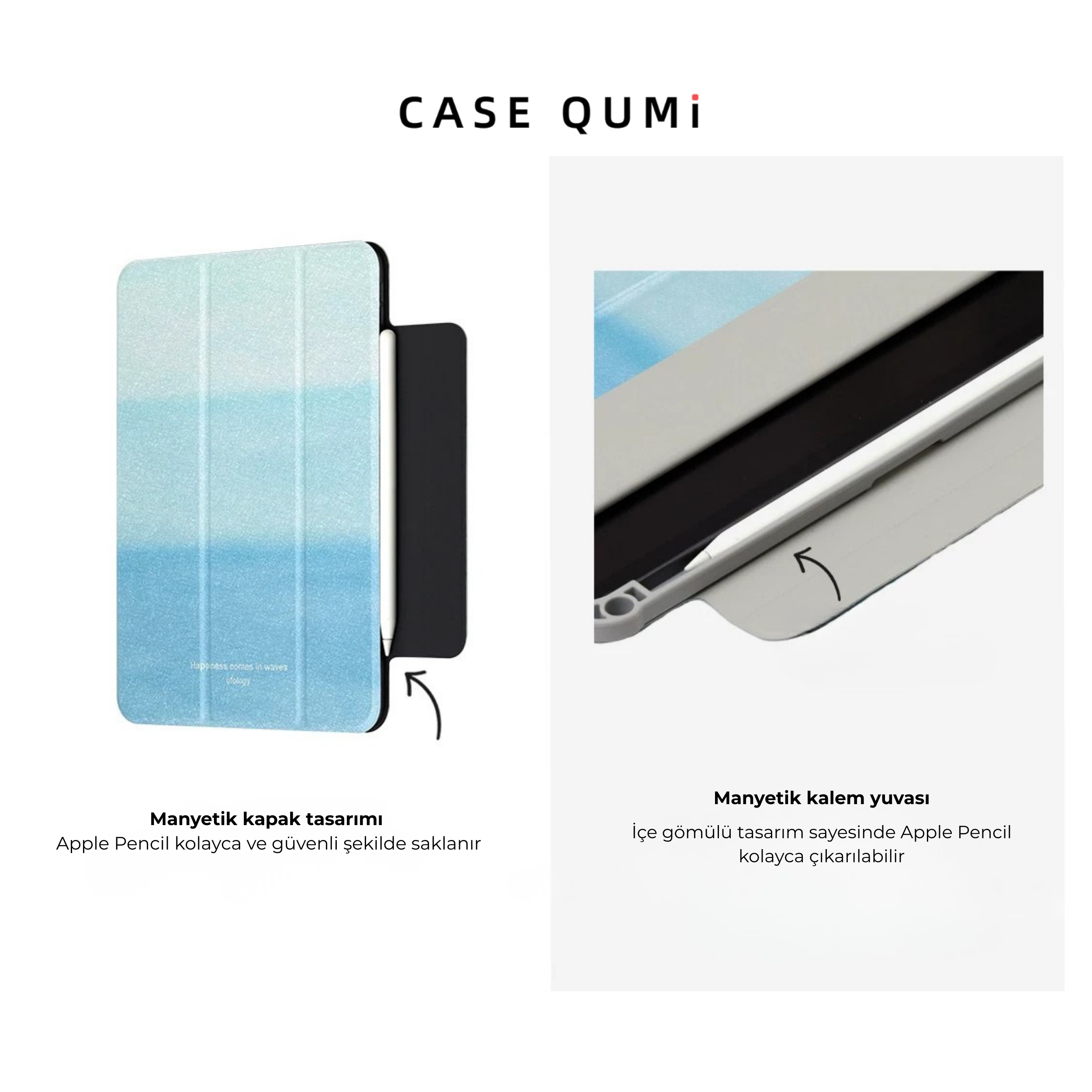 Ufology Orijinal Okyanus Mavisi Manyetik Korumalı iPad Kılıfı