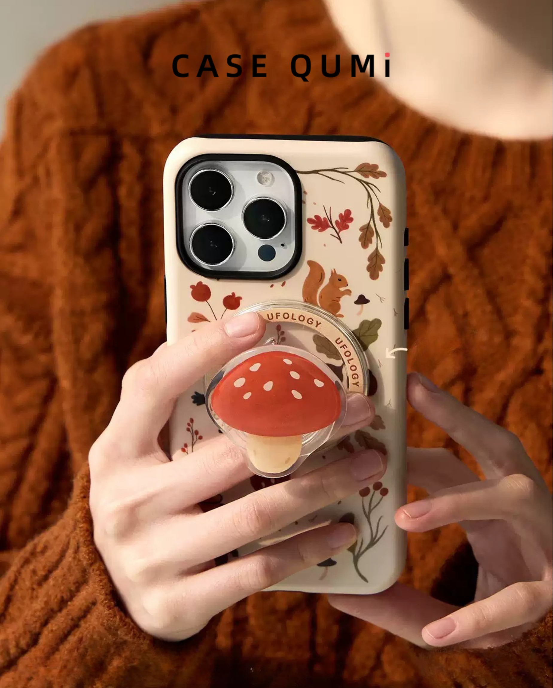 Ufology Premium Magnetic iPhone Case with Mushroom Stand