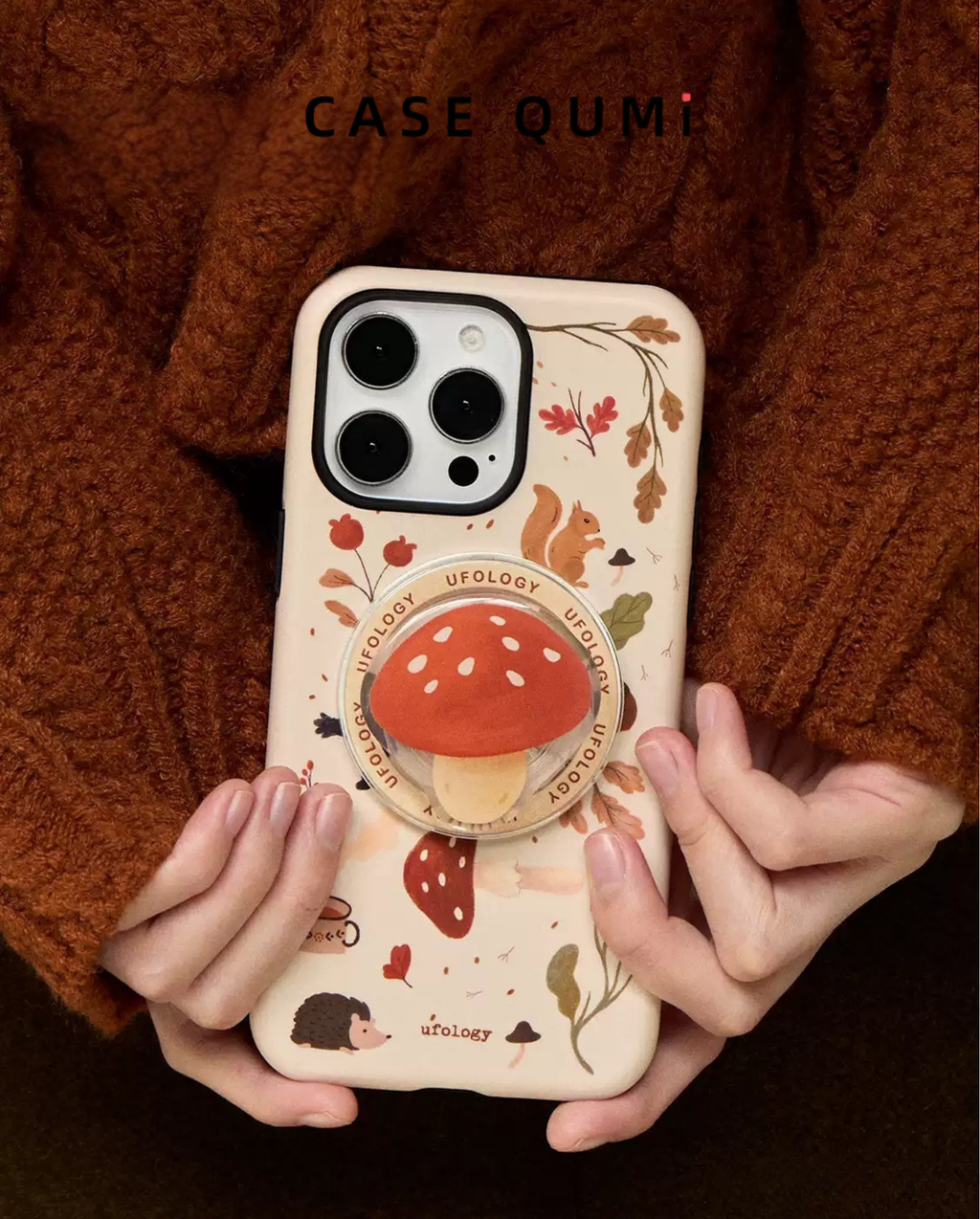Ufology Premium Magnetic iPhone Case with Mushroom Stand
