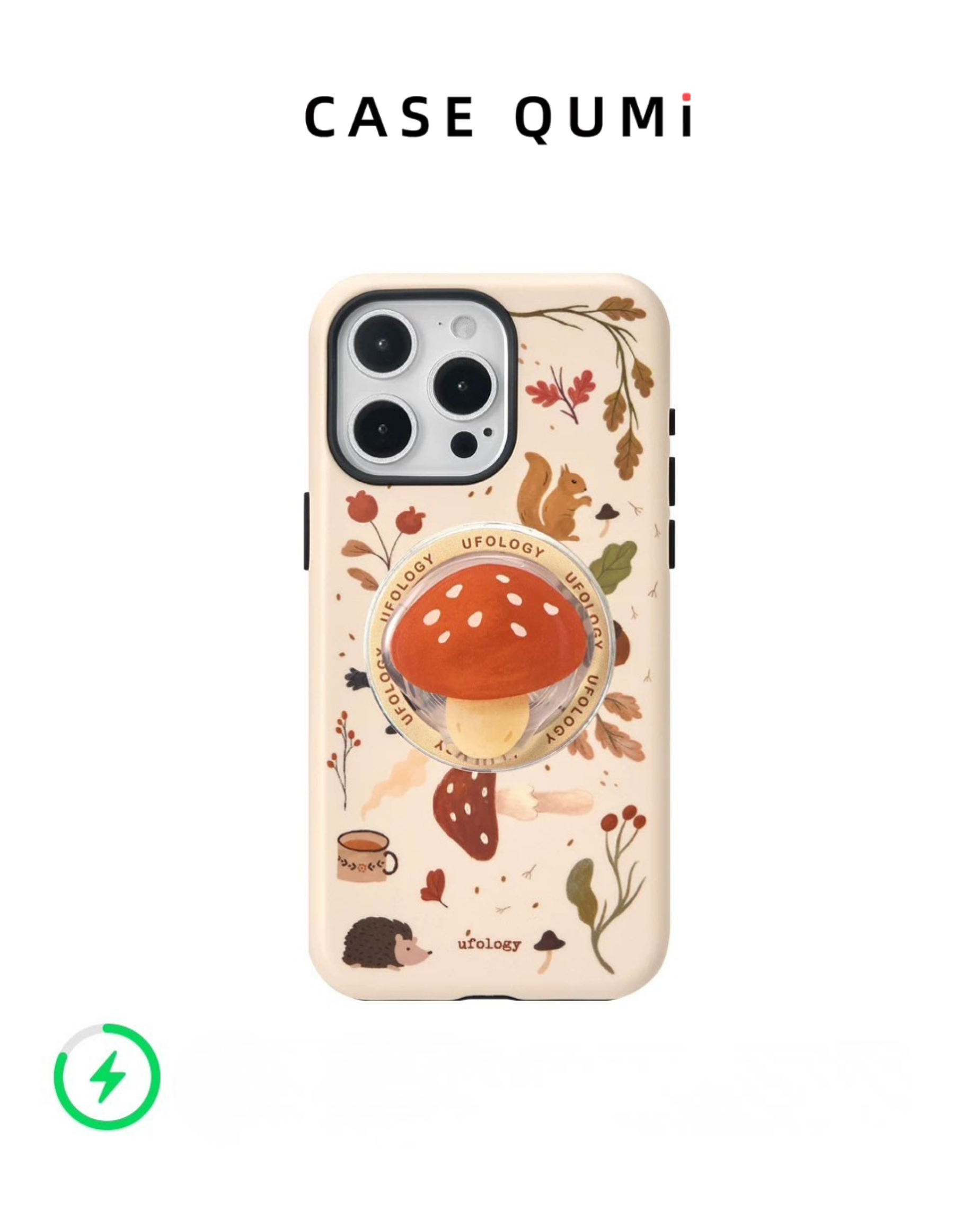 Ufology Premium Magnetic iPhone Case with Mushroom Stand