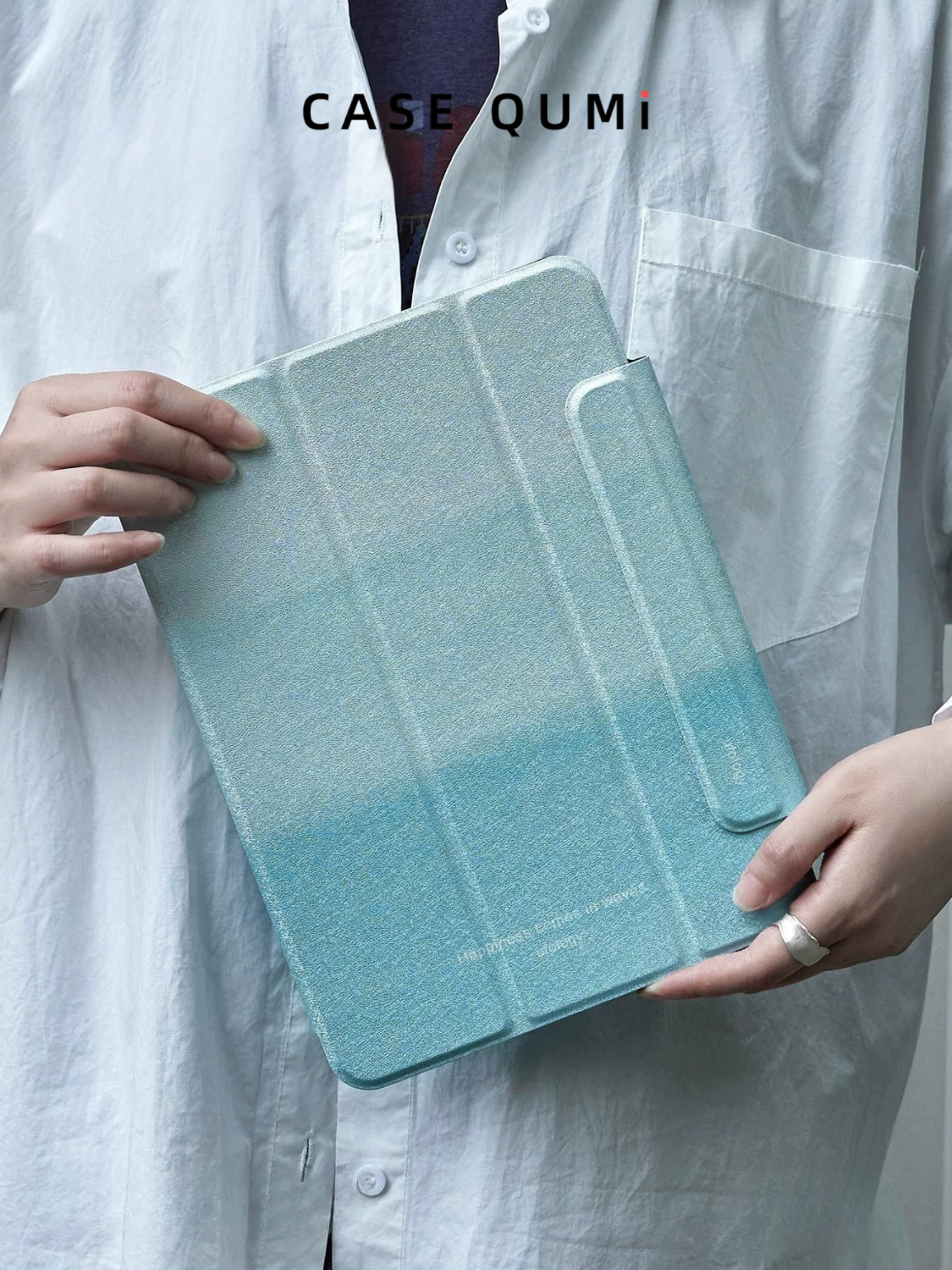 Ufology Orijinal Okyanus Mavisi Manyetik Korumalı iPad Kılıfı