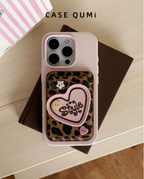 Leopard Print Heart Magsafe Magsafe Card Holder