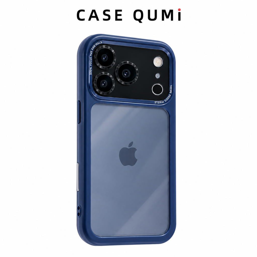Buz Mavisi, Bordo Şeffaf Kenarlı iPhone Kılıfı