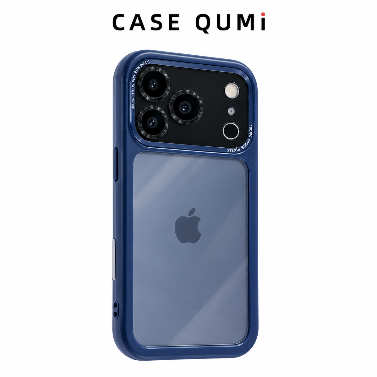 Buz Mavisi, Bordo Şeffaf Kenarlı iPhone Kılıfı