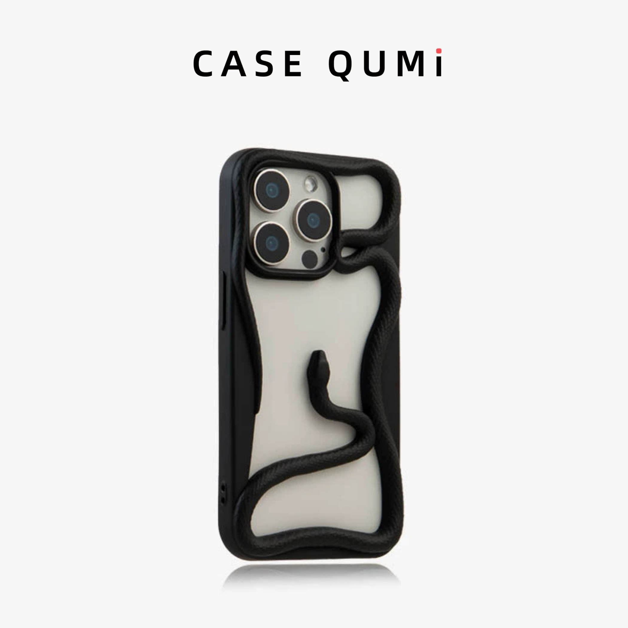 Gümüş Kaplama Yılan Desenli İphone Kılıfı