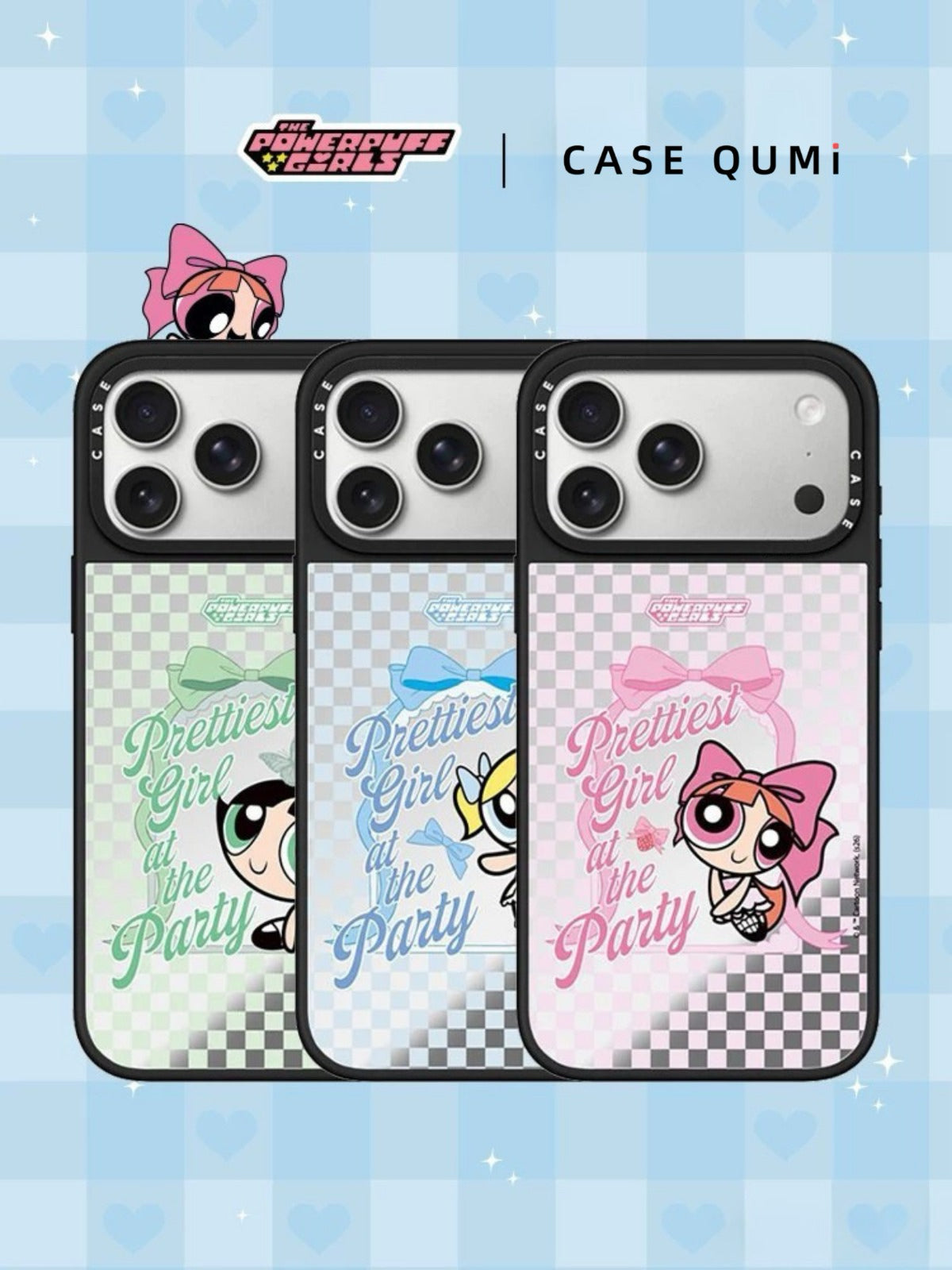 Powerpuff Girls Serisi Ayna Görünümlü MagSafe iPhone Kılıfı