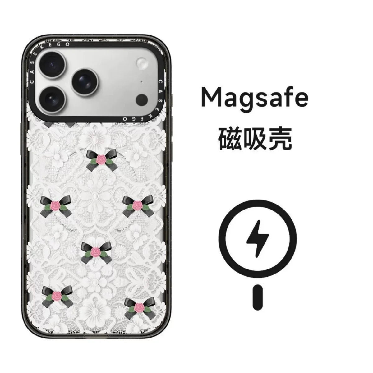 Dantel Desenli  iPhone Kılıfı – Telefon Rengini Gösteren Tasarım