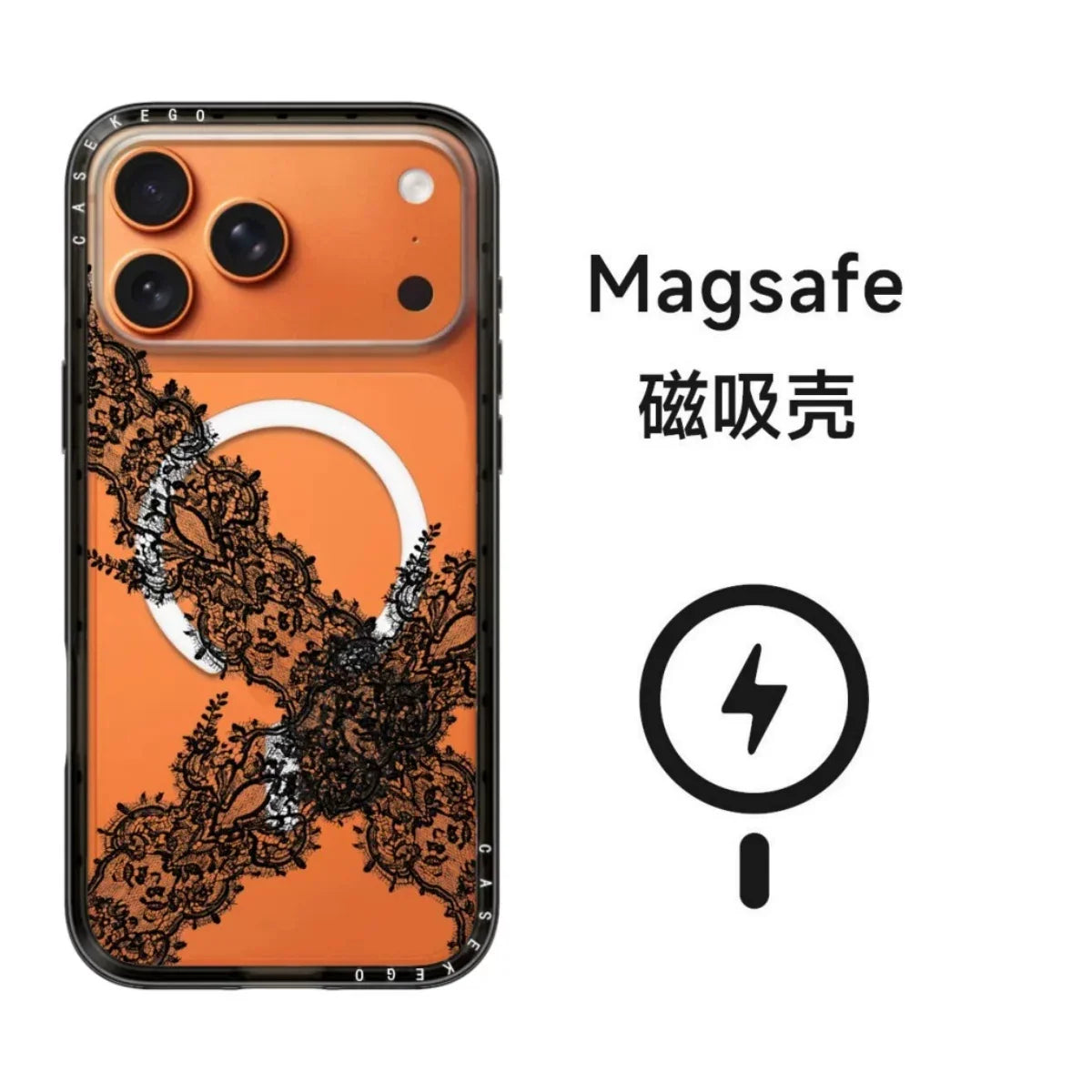 Dantel Desenli  iPhone Kılıfı – Telefon Rengini Gösteren Tasarım