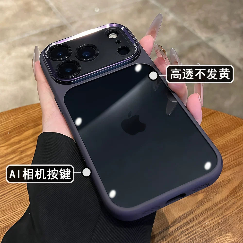 Buz Mavisi, Bordo Şeffaf Kenarlı iPhone Kılıfı