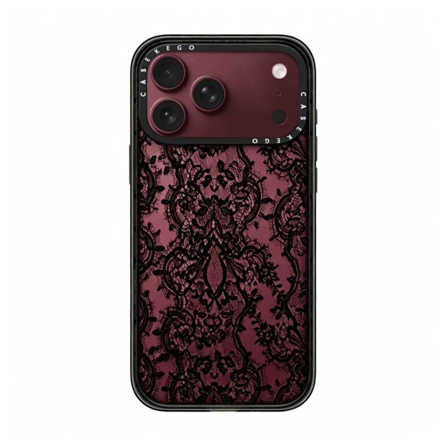iPhone 18 Pro Max Kılıfı – Dantel Çiçek Desenli Retro Şık Kılıf | CaseQumi