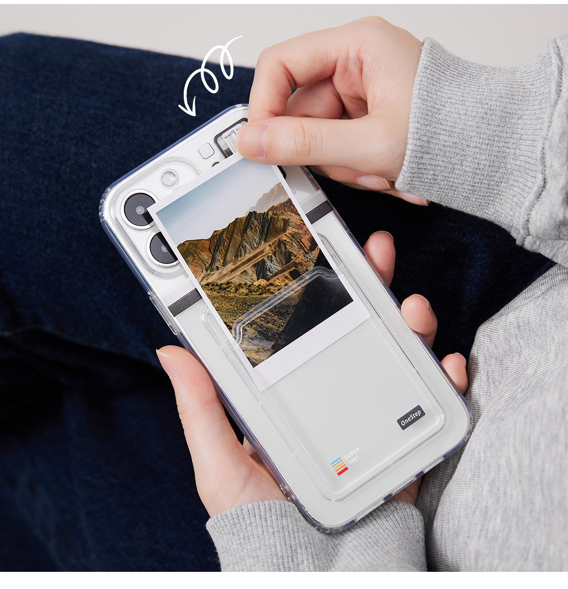 Ufology Şeffaf Fotoğraf Kartı Tutuculu iPhone Kılıfı