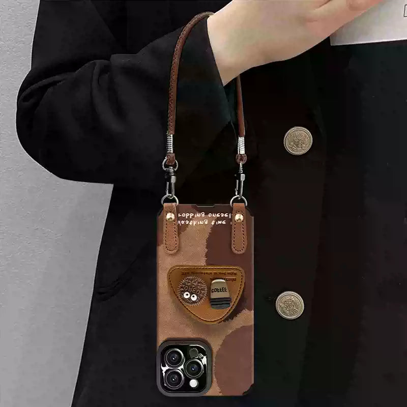 Coffee Time Strap Case İphone