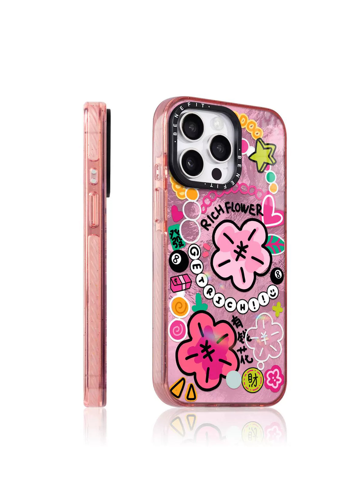 Benefit Pembe Rich Flowers İphone Kılıfı