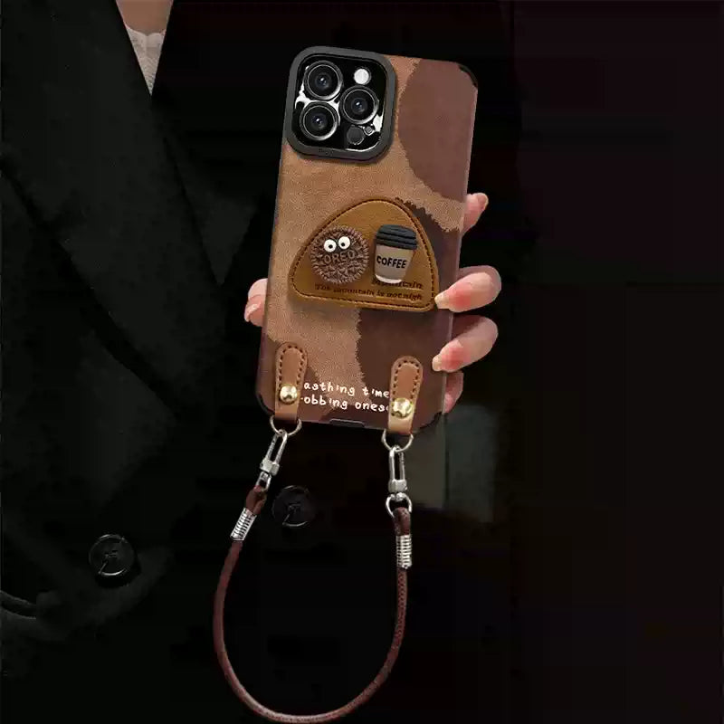 Coffee Time Strap Case İphone