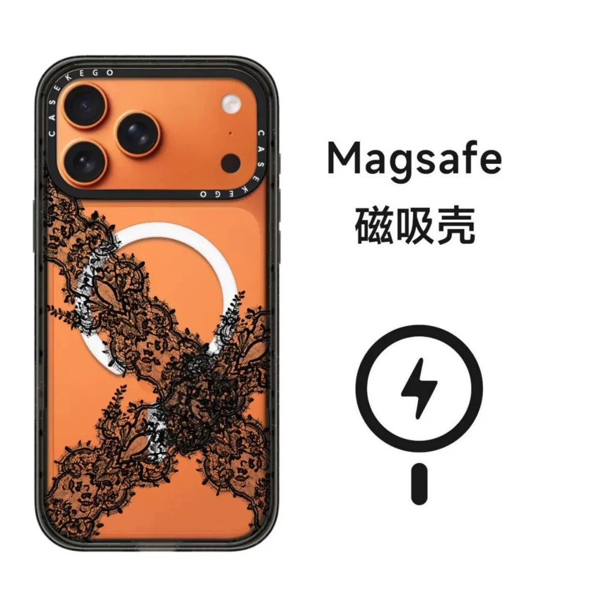 Dantel Desenli  iPhone Kılıfı – Telefon Rengini Gösteren Tasarım