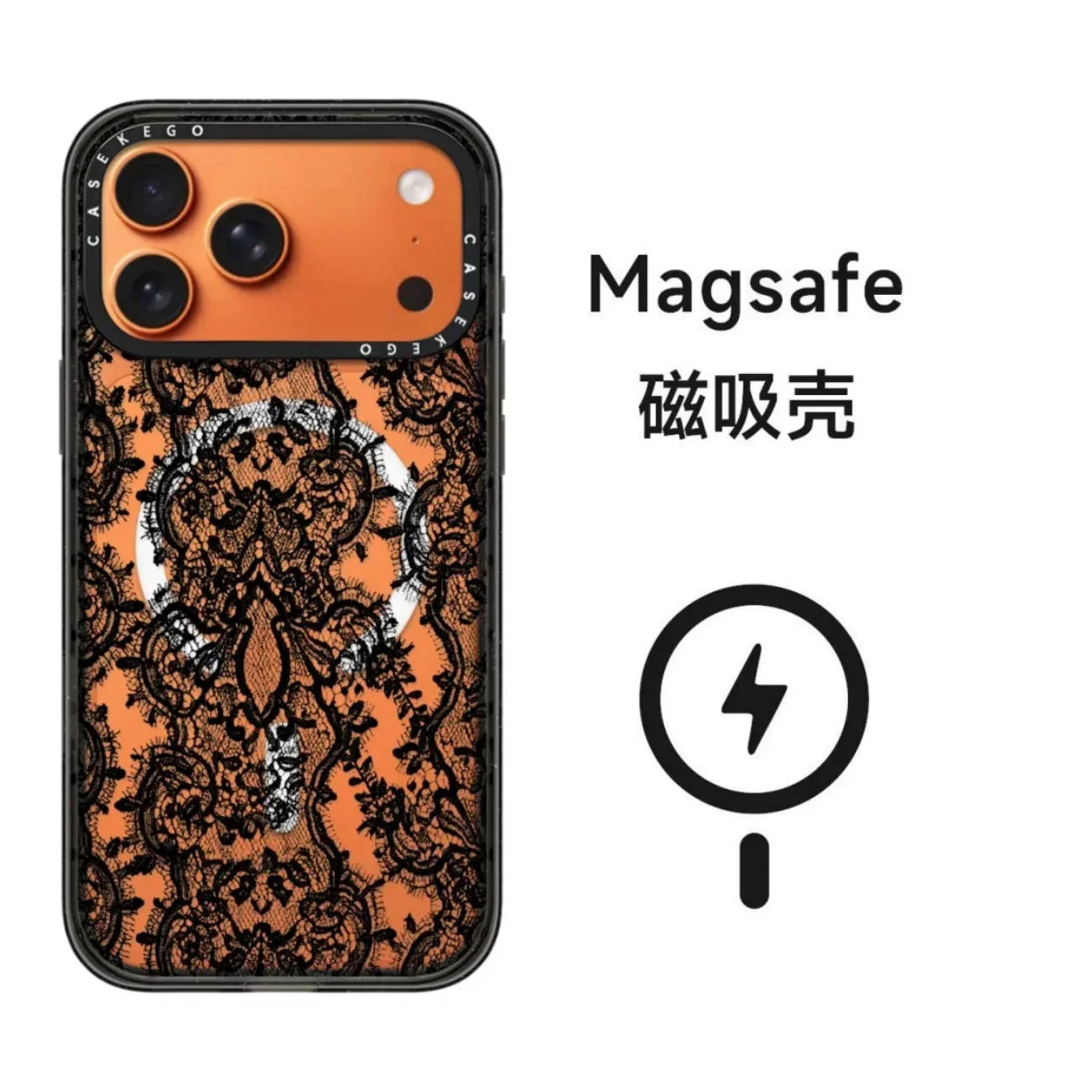 Dantel Desenli  iPhone Kılıfı – Telefon Rengini Gösteren Tasarım