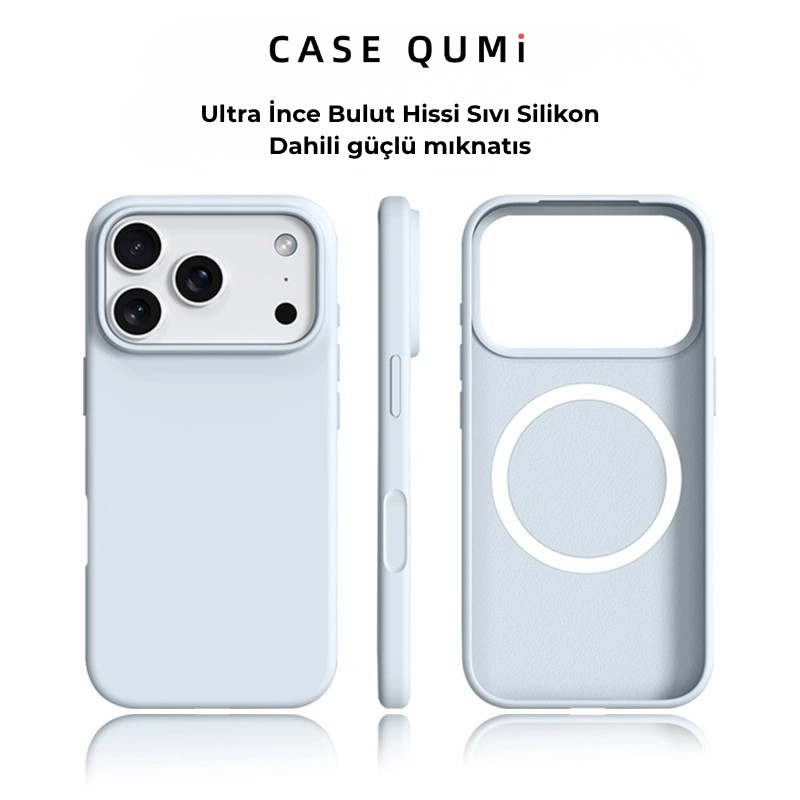 CloudSoft Büyük Gözenekli Magsafe Silikon iPhone Kılıfı