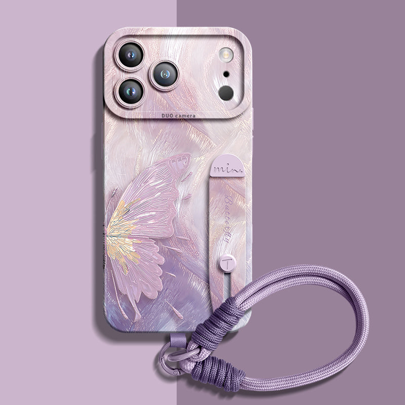 Tasarım 01 Qumi Bileklikli Sıvı Silikon iPhone Kılıfı
