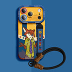 Tasarım 01 Qumi Zootopia Bileklikli Sıvı Silikon iPhone Kılıfı
