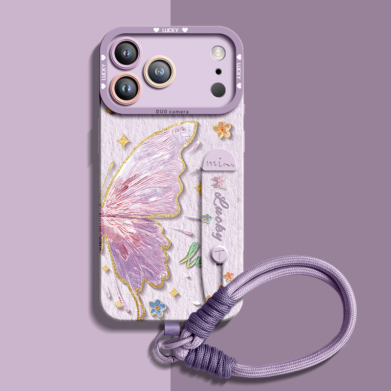 Tasarım 02 Qumi Bileklikli Sıvı Silikon iPhone Kılıfı