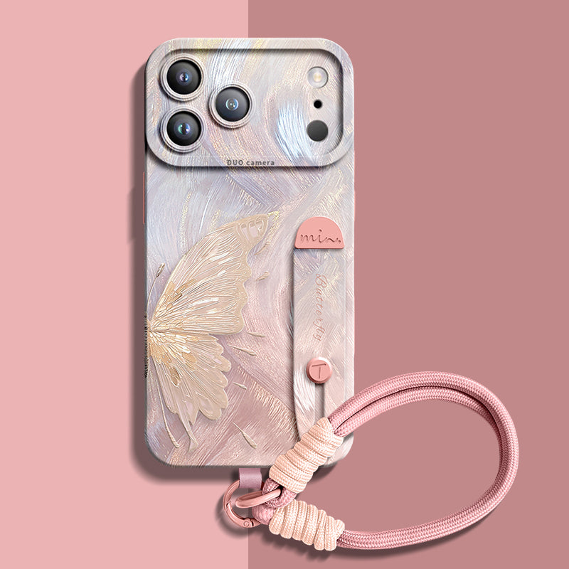 Tasarım 02 Qumi Bileklikli Sıvı Silikon iPhone Kılıfı