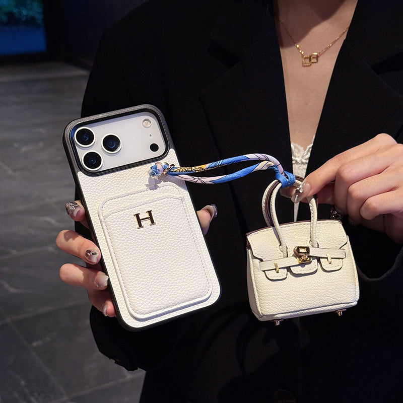 Şık Deri iPhone Kılıfı ve Mini El Çantası Aksesuarı