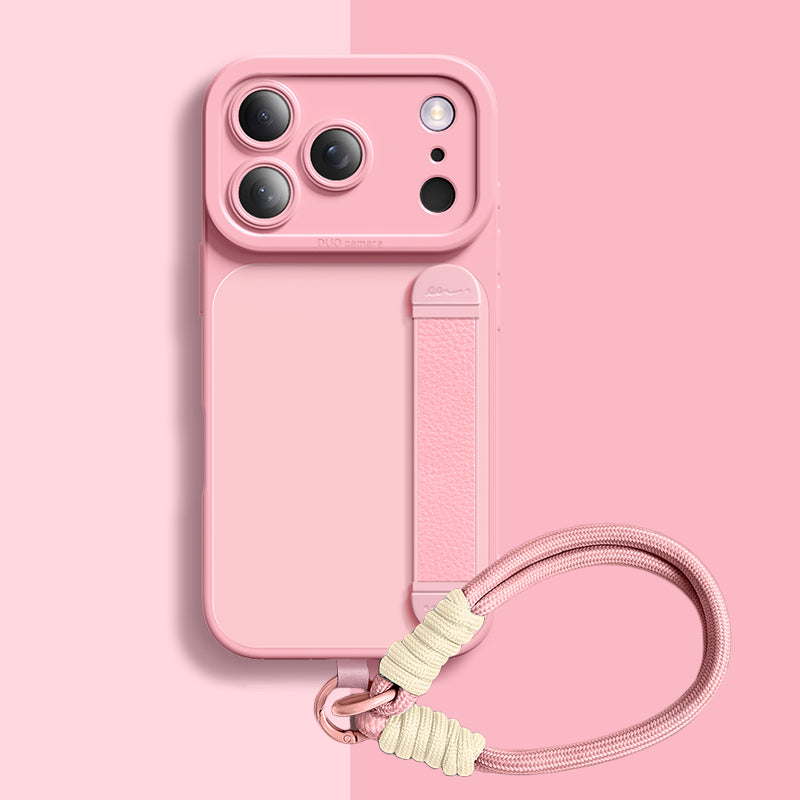 Tasarım 02 Qumi Sıvı Silikon Darbeye Dayanıklı Bileklikli iPhone Kılıfı