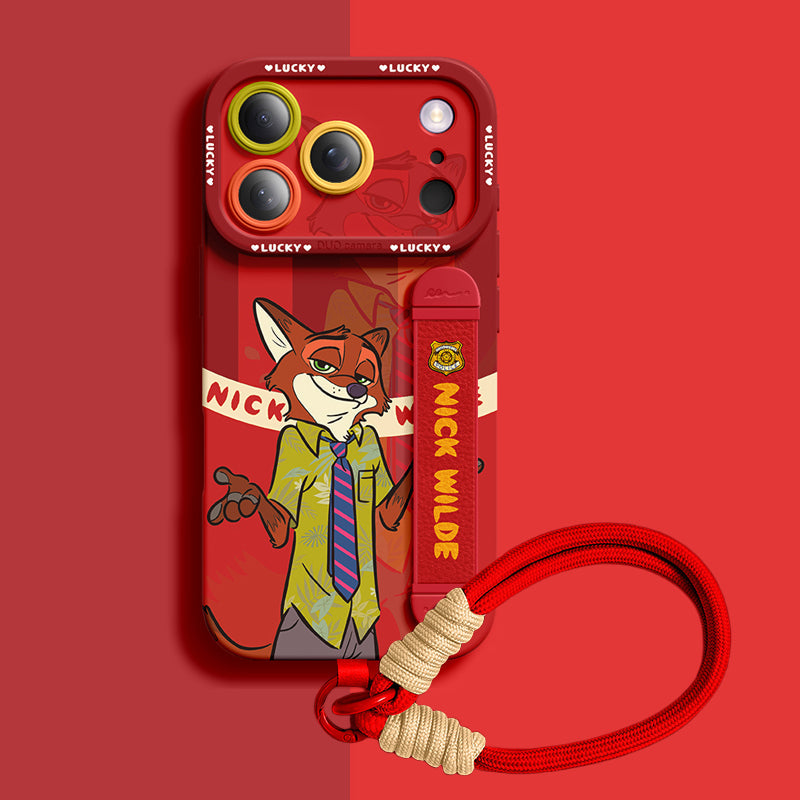 Tasarım 03 Qumi Zootopia Bileklikli Sıvı Silikon iPhone Kılıfı