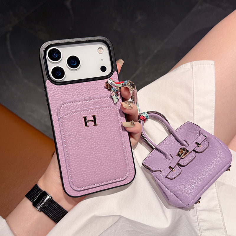 Şık Deri iPhone Kılıfı ve Mini El Çantası Aksesuarı