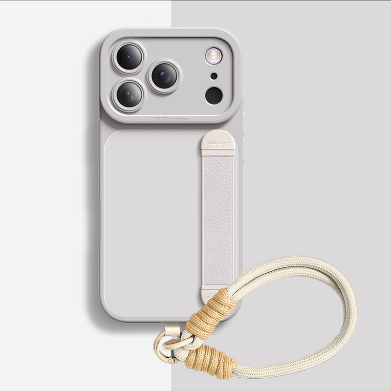 Tasarım 04 Qumi Sıvı Silikon Darbeye Dayanıklı Bileklikli iPhone Kılıfı